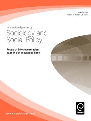 cover image of International Journal of Sociology and Social Policy, Volume 26, Issue 5 & 6